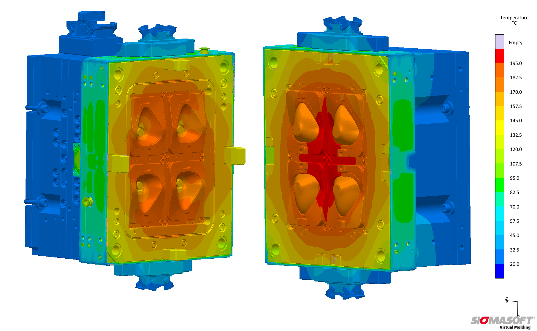 Sigmasoft said that its Virtual Molding software was used to determine and optimize injection points.
