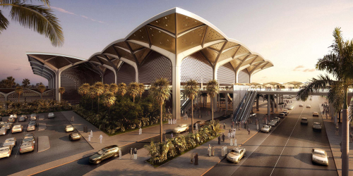 Composite roof panels will top the Medinah railway station.