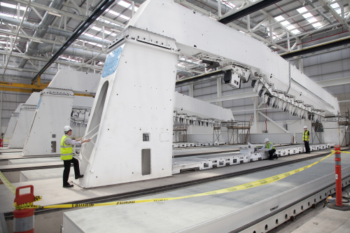 The semi-automated production jigs being installed as part of Phase 2 activity will enable drilling and other operations to be carried out on CSeries wings.