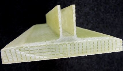 Figure 4: Co-infused SAERTEX 3D Integral Pi joint with a quasi-uniaxial SAERTEX 3D billet.