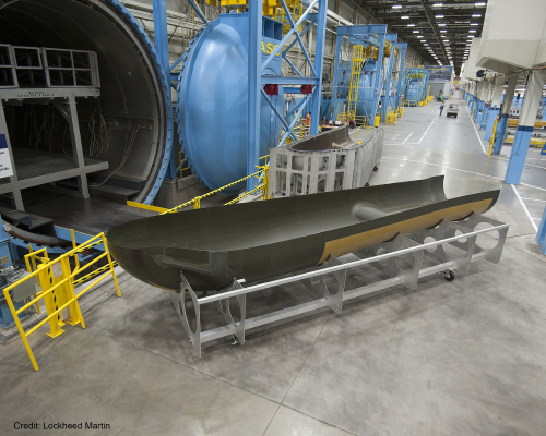 SNC's Dream Chaser structural airframe at Lockheed Martin in Ft. Worth. (Picture: Lockheed Martin.)