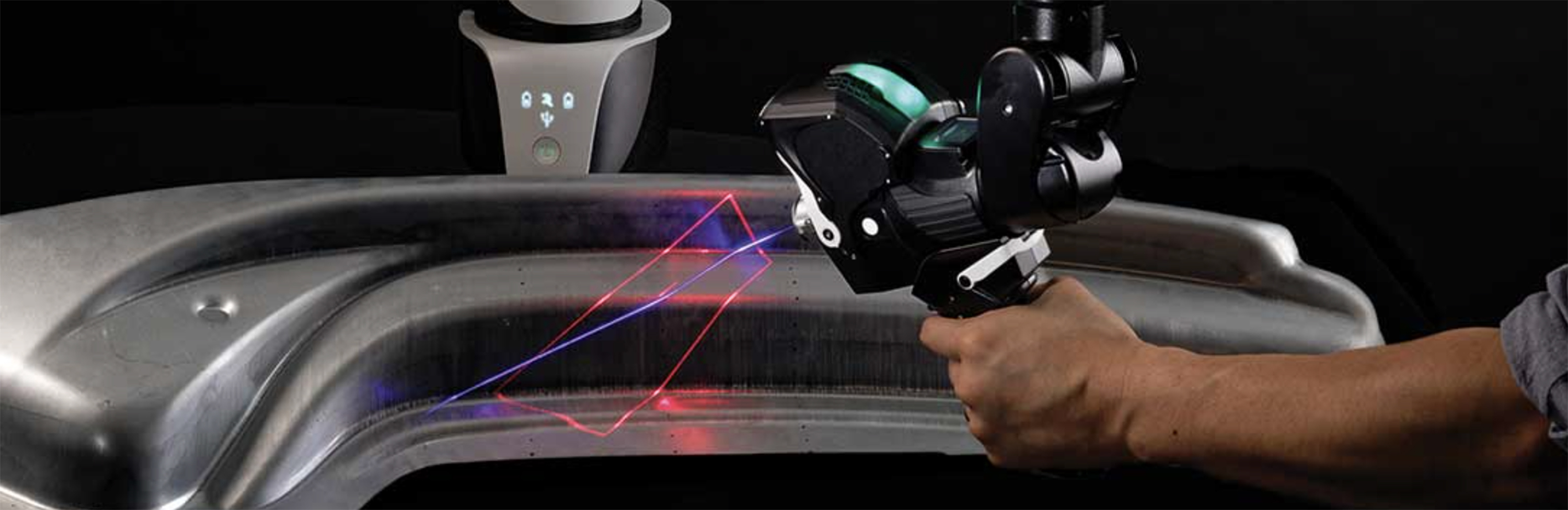 The Hexagon RS6 laser scanner can scan up to 1.2 million points/second with a scan rate of 300 Hz.