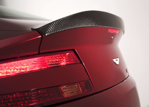 Aston Martin V8 Vantage rear spoiler manufactured by Prodrive’s composite facility.