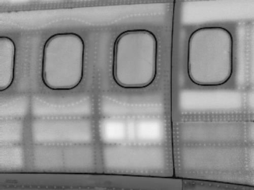 Figure 5: Resulting image of the inner structure of an aircraft fuselage.