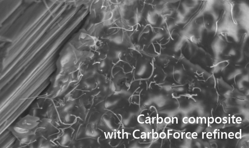 FutureCarbon's CarboForce carbon nanotubes in a carbon fibre composite.