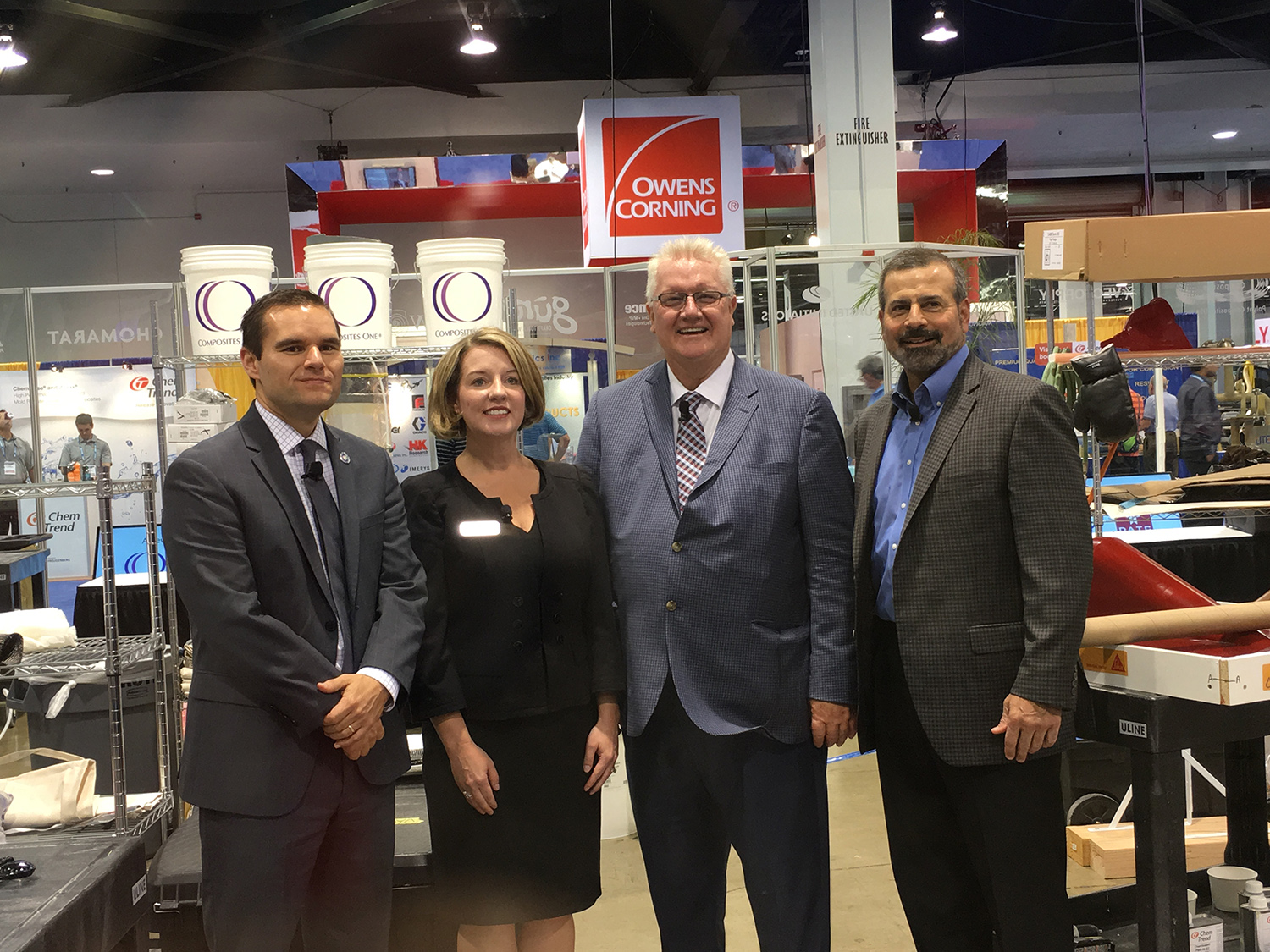 From left to right: Ben Hart, managing director, urban and rural business services, Utah Governor’s Office of Economic Development; Robin Pate, IACMI workforce & communications director, Michael Bouwhuis, DATC president and Composites One president and COO Leon Garoufalis.
