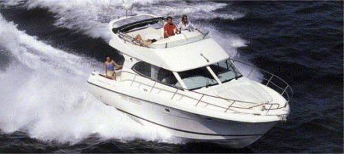 An explosion in powerboat popularity has resulted from the ability to produce stylish GRP craft in large volumes. (Picture courtesy of Jeanneau.)