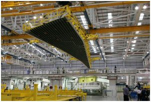 Airbus has begun assembly of the first A350 XWB’s composite wings.