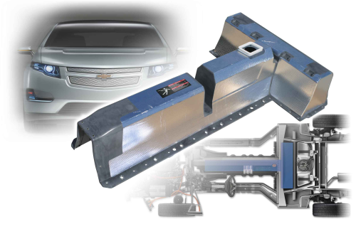 The 2011 Chevrolet Volt SMC battery cover assembly.
