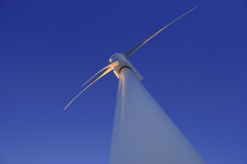 GE's wind turbine at at Hundhammerfjellet wind farm in Norway.