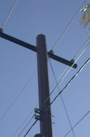 Powertrusion composite pole.
