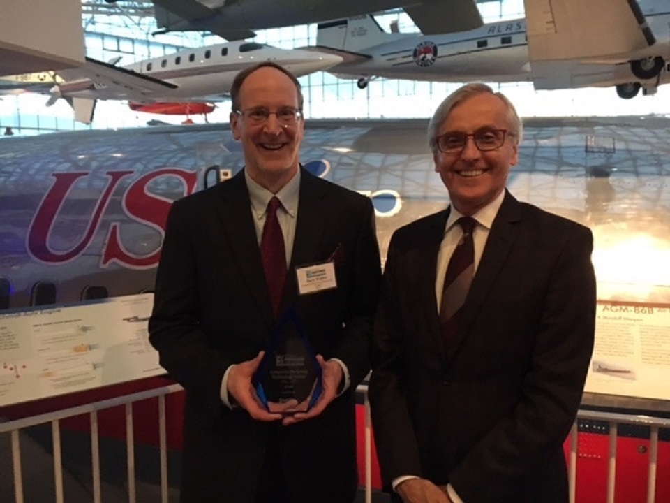 CRTC chief operations officer Dave Walter receives the Silver Award for Sustainability