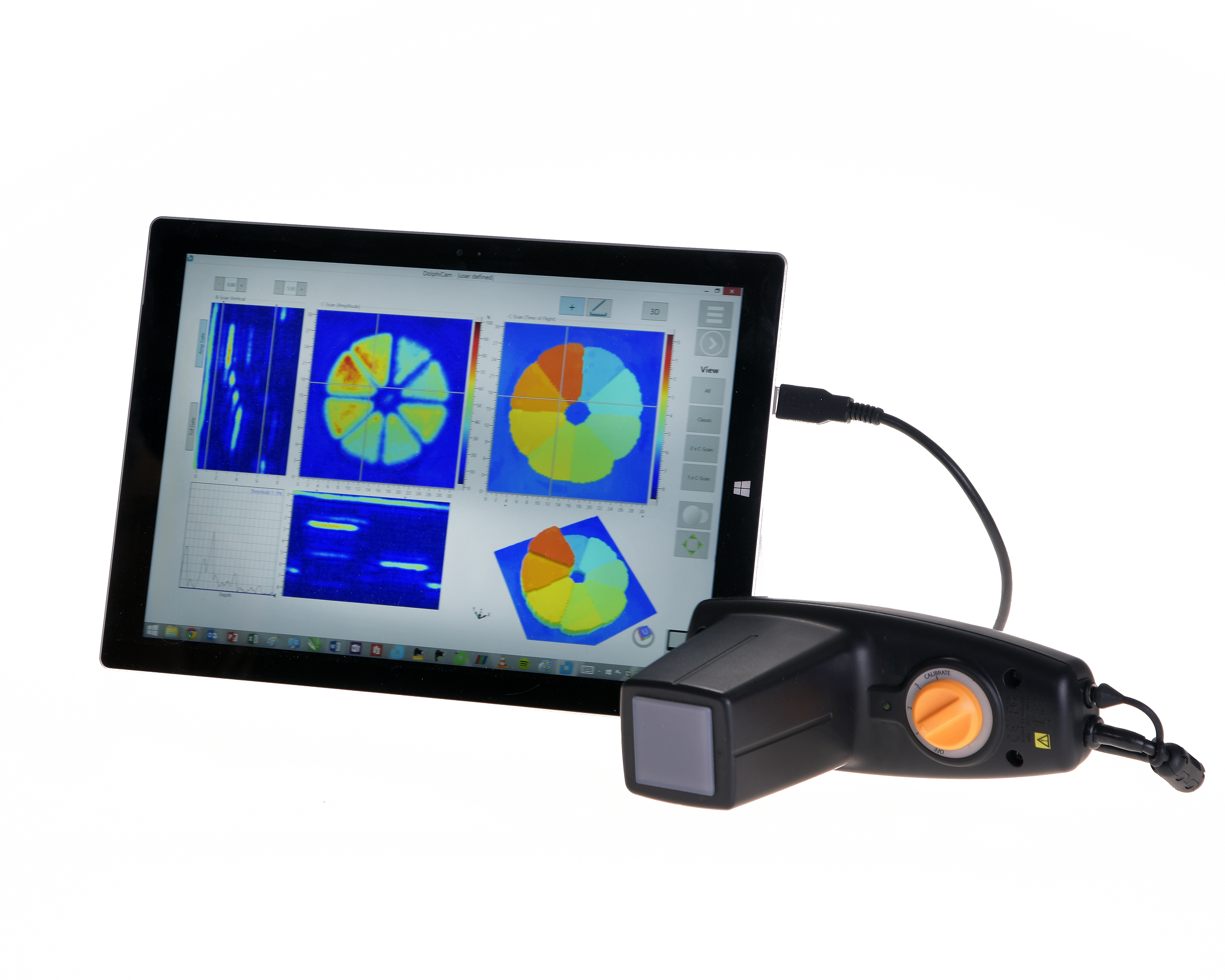 The DolphiCam NDT system detects impact damages, delamination and debonding defects in carbon fiber structures.
