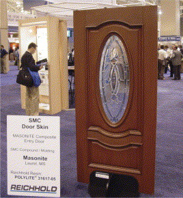 At the ACMA's tradeshow this October, Reichhold displayed this Masonite door with an SMC door skin made using its resin.