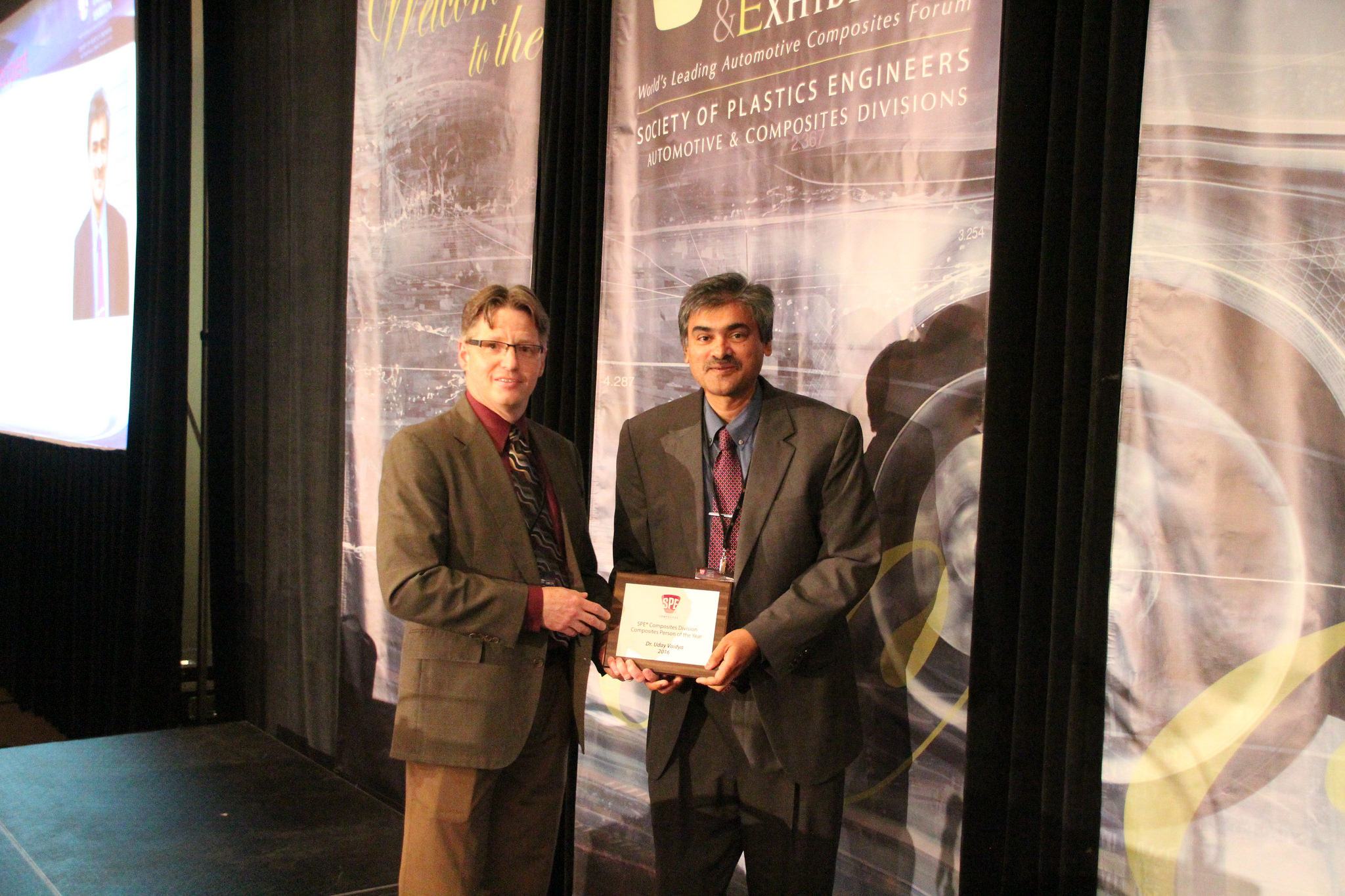 Dr Uday Vaidya has been named the SPE Composites Division's 2015-2016 Composites Person of the Year.