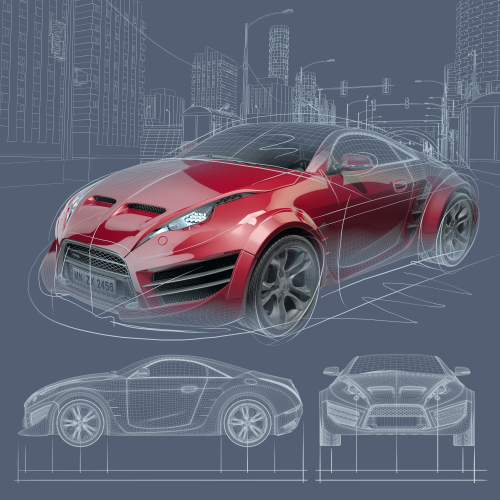 Today’s car designers are confronted with a number of challenges (increasing fuel efficiency, improving safety, enhancing performance and comfort) and a number
of construction materials to chose from (steel, aluminium, and thermoset and thermoplastic composites to name a few).
(Picture used under license from Shutterstock.com ©Mikhail Bakunovich.)