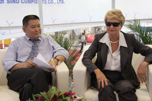 Mr Sicheng Zhang, general manager of Sino Composite Co. Ltd. and Ms Della Mora, general manager of Maricell.