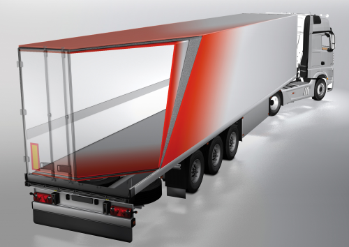 LAMILUX's carbon- and glass fibre-reinforced composites are found in all sections of a truck body – roof, side walls and flooring.