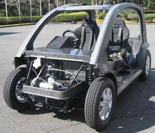 Thermoplastics: electric concept car demonstrator with carbon fibre thermoplastic cabin.