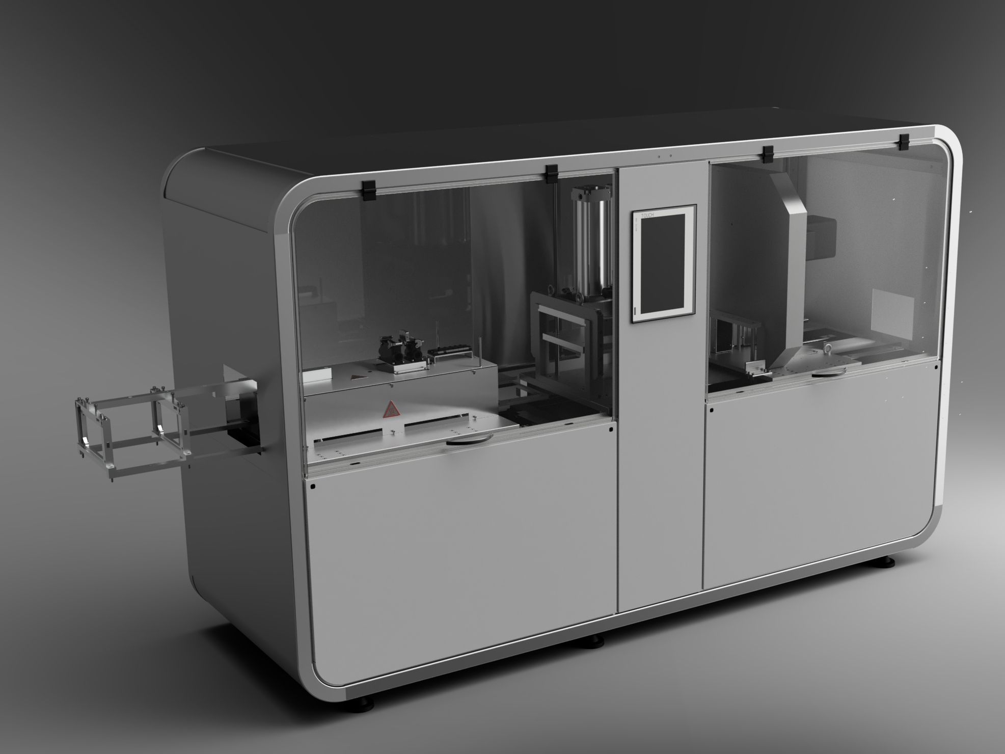 The pullCUBE system is 3.5 m long, around 75% shorter than existing pultrusion machines.