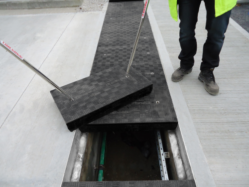 The glass reinforced plastic alternative for trench covers.
