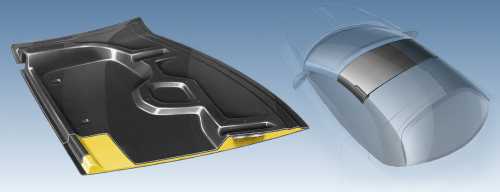 BASF’s concept for a composite roof module.