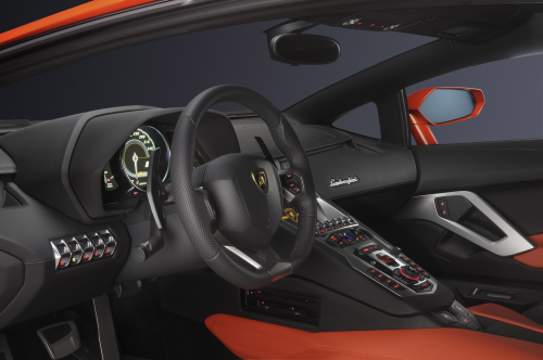 The Lamborghini Aventador LP 700-4: interior.