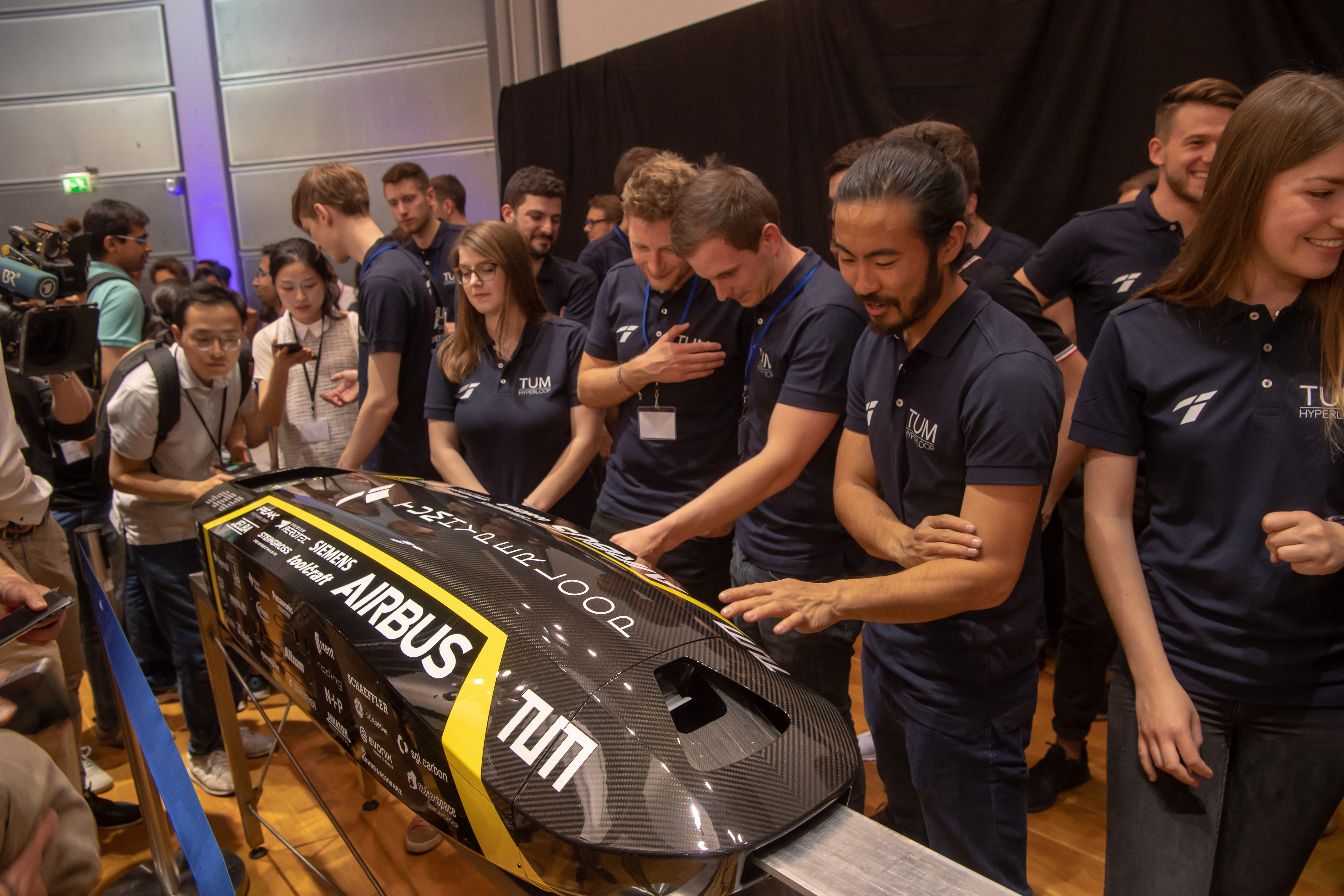 Students at the Technical University of Munich are developing a prototype pod for the Hyperloop transport system.
