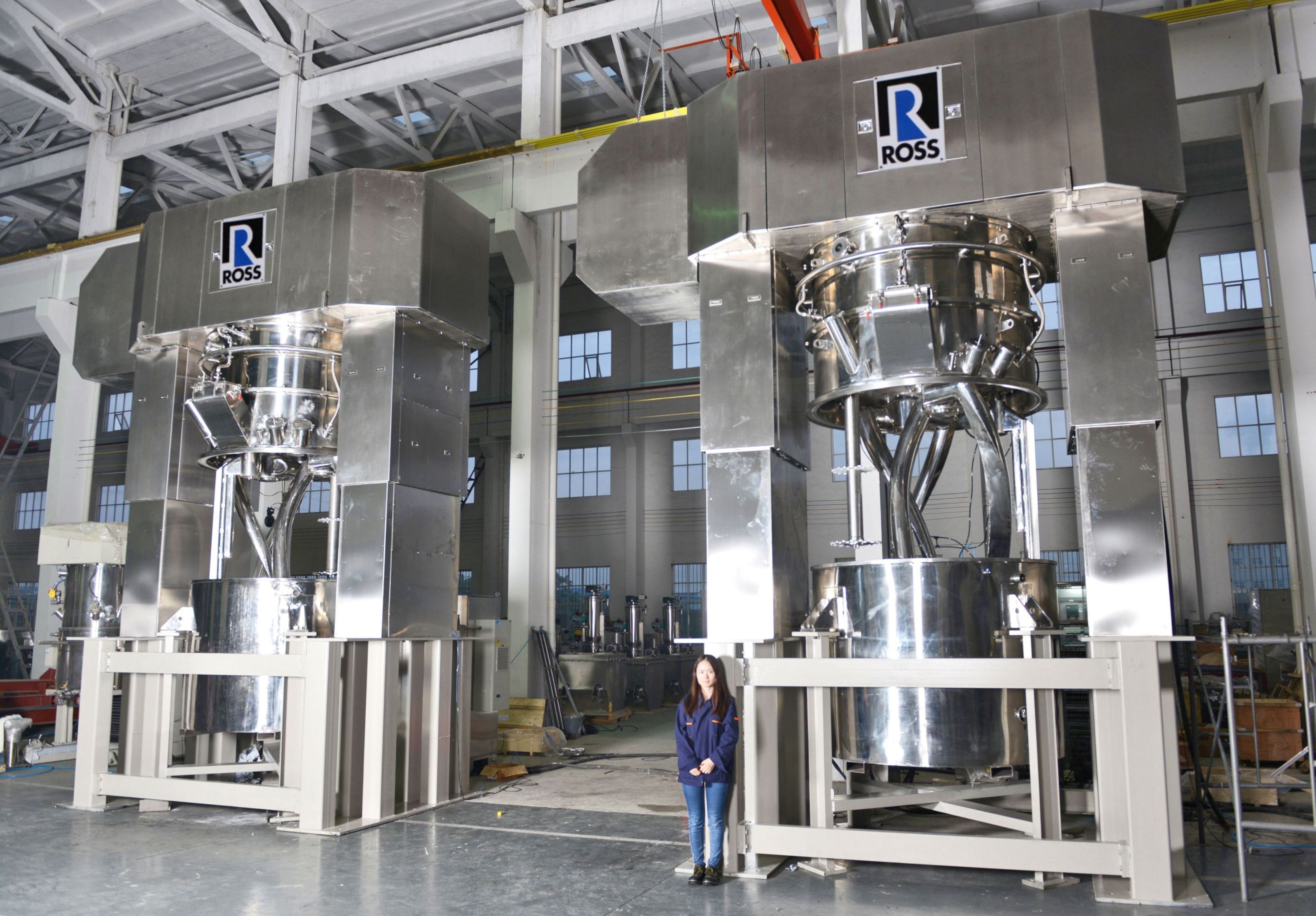 The three 1000-gallon planetary dual dispersers are reportedly the world’s largest change-can mixers of their kind.
