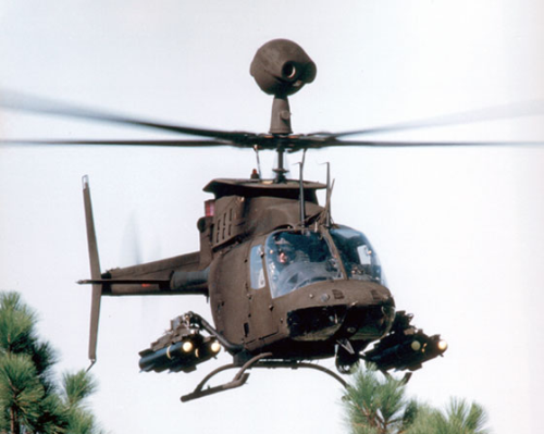 The Kiowa helicopter.