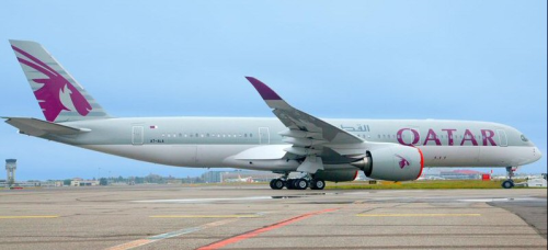 The first A350 XWB to be delivered to first customer Qatar Airways rolled out of Airbus Toulouse on 2 October. (Picture © Airbus S.A.S. 2014.)