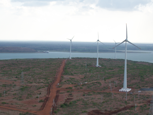A wind farm of CLP company in Saundatti in the southern state of Karnataka.