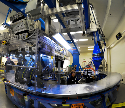 ATK automated stiffener forming machine for radial applications. (Picture courtesy of PRNewsFoto / Alliant Techsystems.)