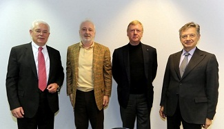 From left to right: Heinz Haller, Leonid Melamed, Anatoly Chubais, Mehmet Ali Berkman.