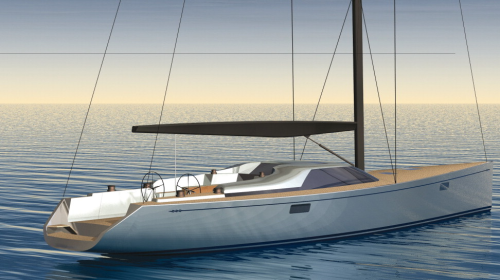 The Tripp 65 Café Racer is the first carbon composite sailing yacht built by Hodgdon Yachts Inc.