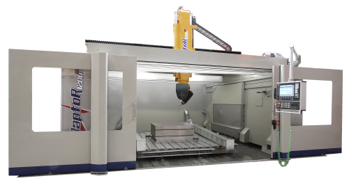Breton’s Raptor 1200/2T machining centre for milling composite materials and aerospace parts.