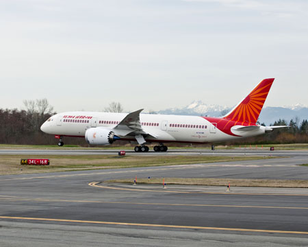 A Boeing 787 Dreamliner in Air India’s colours. (Picture courtesy of Boeing.)