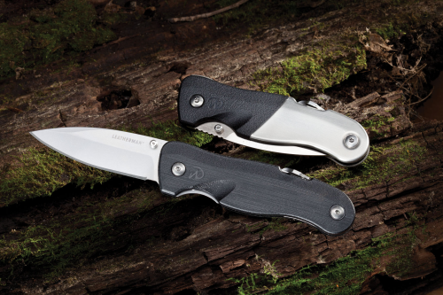 The handles of Leatherman's folding knives are made from long glass fibre composite.
