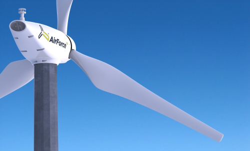 The new FuturEnergy wind turbine.