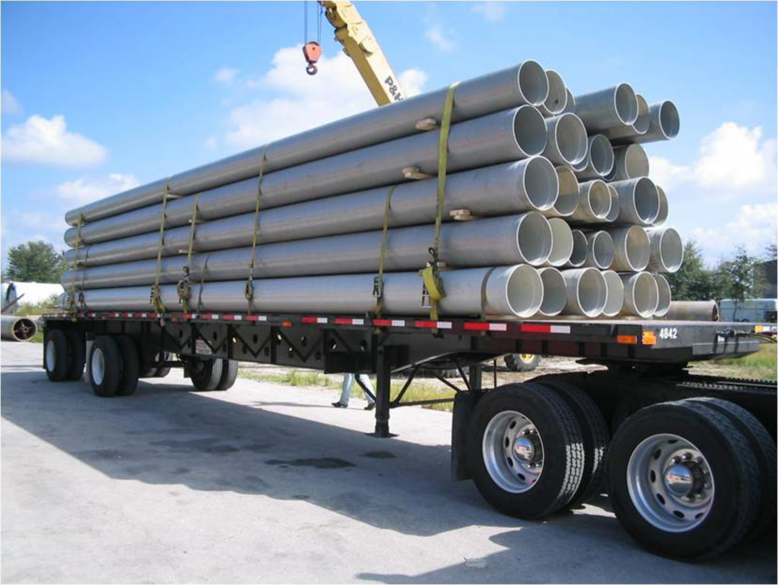The FRP pipe and duct products are available in sizes ranging from 3/8 inch to 168 inch.