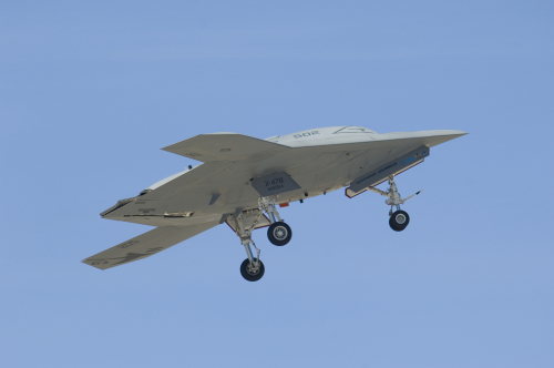 The second X-47B demonstrator aircraft, AV-2, completed its first flight on 22 November at Edwards Air Force Base, California.