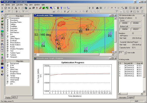 According to GH, the updated wind farm design software “cuts wind farm design time and improves mapping capability.”