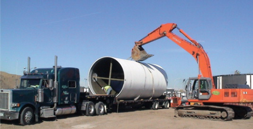 Low weight eases installation of the Denver sewer pipe.