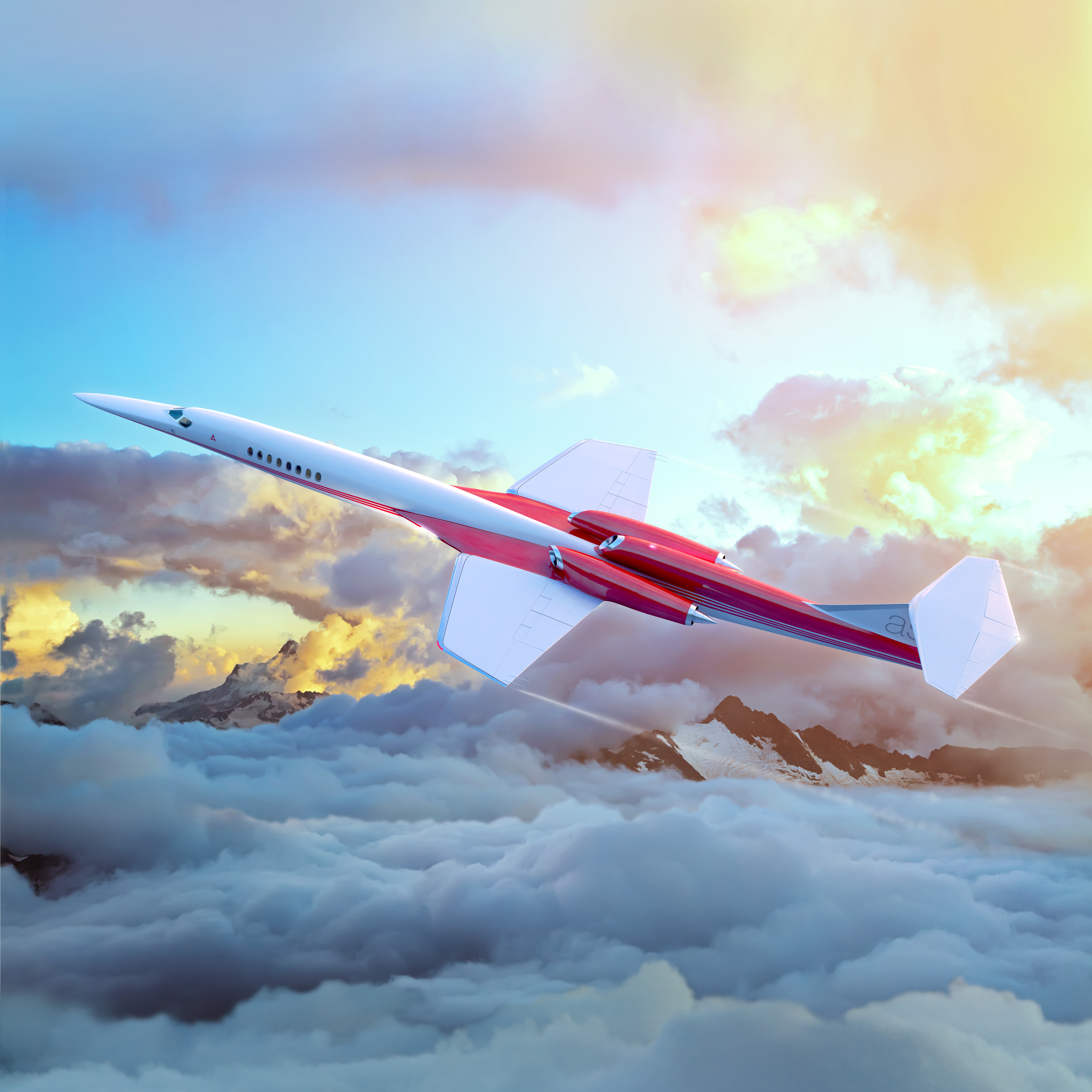 The proposed supersonic jet could have a strong and light 10-spar carbon fiber wing structure.