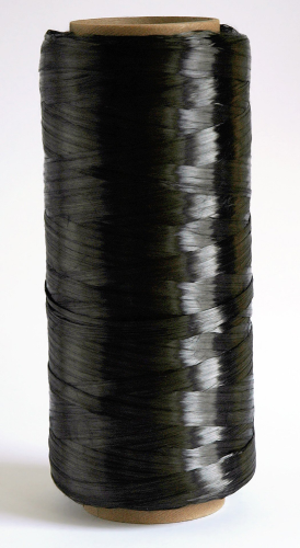 Carbon fibres from Zoltek are used to produce spools of tow for CFRP composite parts.