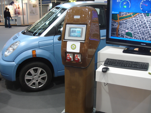 Figure 6: An electric car charging station made from bio-composite.
