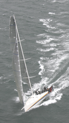Another flag bearer for prepreg composites is the 54 ft racing yacht Oystercatcher XXVIII, launched last year. The hull and deck were constructed by Hakes Marine Ltd from ACG's carbon prepreg. (Picture courtesy of Denette Wilkinson.)