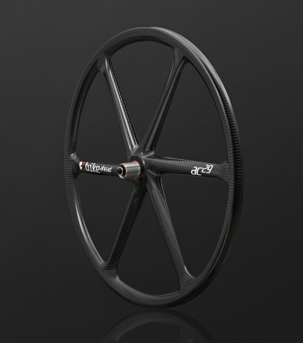 bike-ahead-composites' high performance carbon composite wheels are designed for off-road conditions.