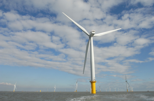 Gunfleet Sands offshore wind farm off the UK coast.