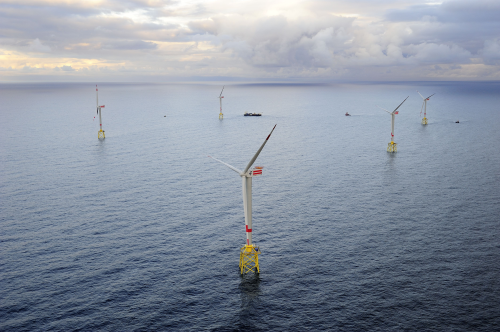 The UK could ultimately see much more of this in its waters: the image shows Germany’s first offshore wind farm alpha ventus. The facility was built by EWE, E.ON and Vattenfall in the consortium DOTI (Deutsche Offshore-Testfeld- und Infrastruktur Gesellschaft GmbH) at a cost of €250 million.
